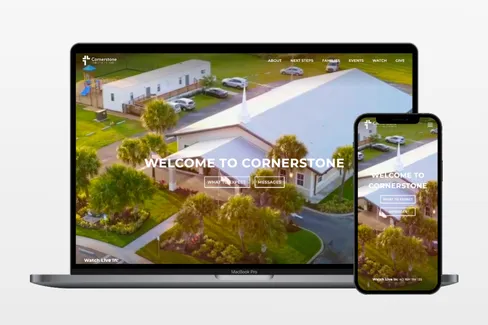 Cornerstone Christian Church Website Mockup