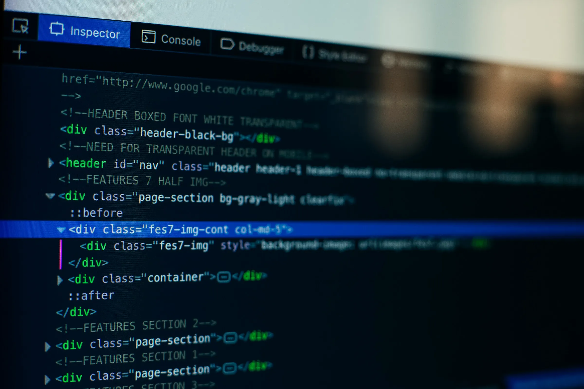 A computer screen with code on it