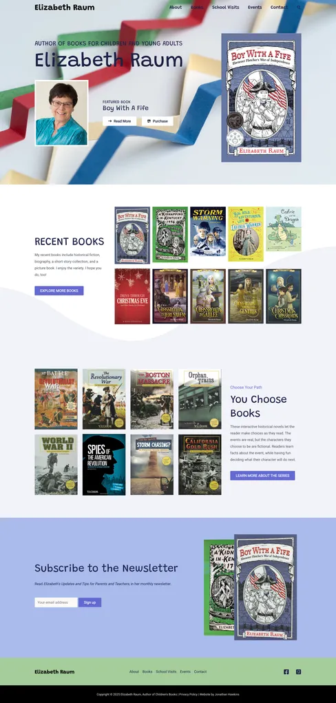 Elizabeth Raum Full Page Website