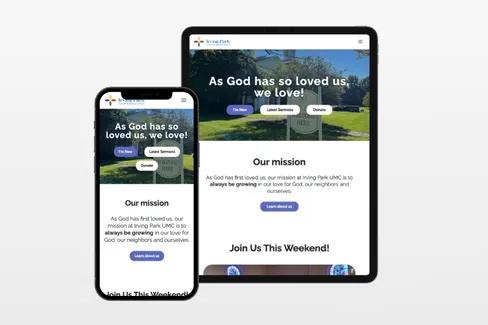 Irving Park Website Mockup
