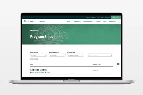Program Finder Mockup