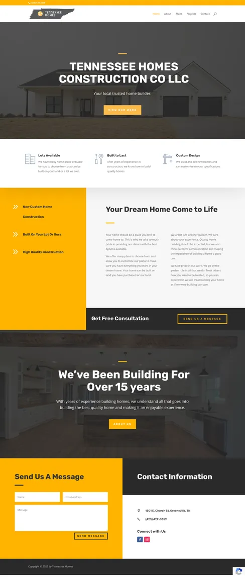 TN Homes full screen website